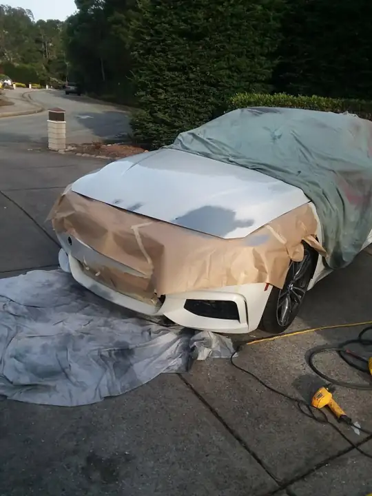 Hood refinish, prep and blend