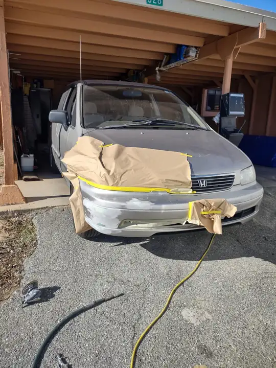 Minivan bumper repair