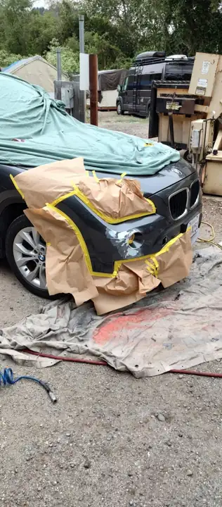 BMW bumper and fender repair
