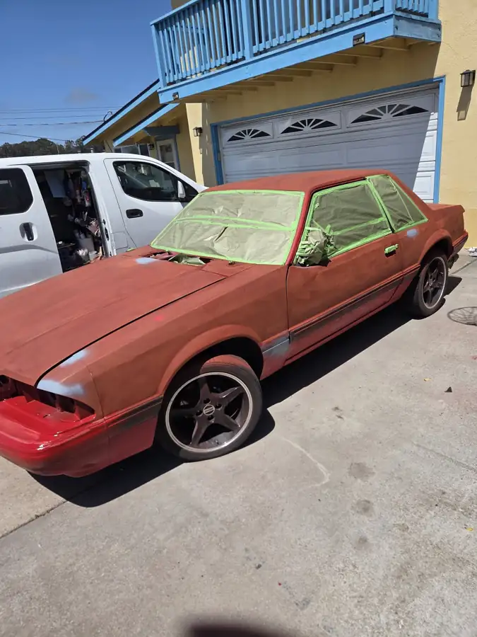 1990 Ford masked and primed