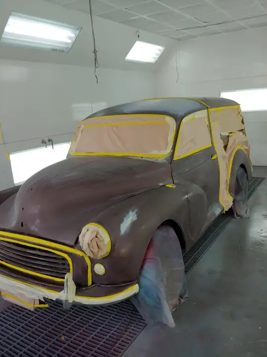Classic in the paint booth