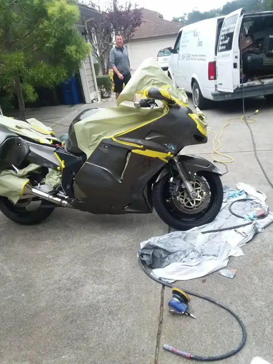 Motorcycle fairing repaint